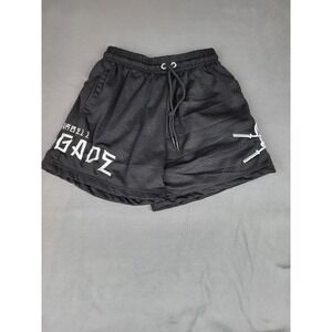 Barbell Brigade Shorts Men Small Black Mesh Lightweight Drawstring Baggy Workout